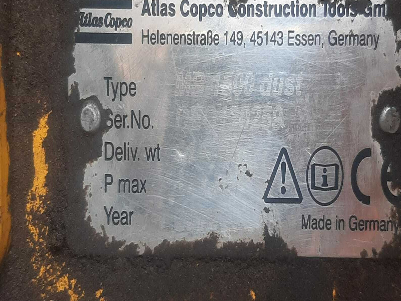 Hydraulic hammer for Construction machinery ATLAS COPCO MB1500-DUST: picture 6