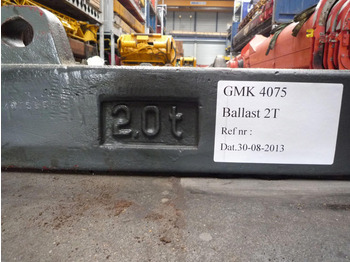 Counterweight for Construction machinery Grove Grove GMK 4075 counterweight 2,0 ton: picture 3