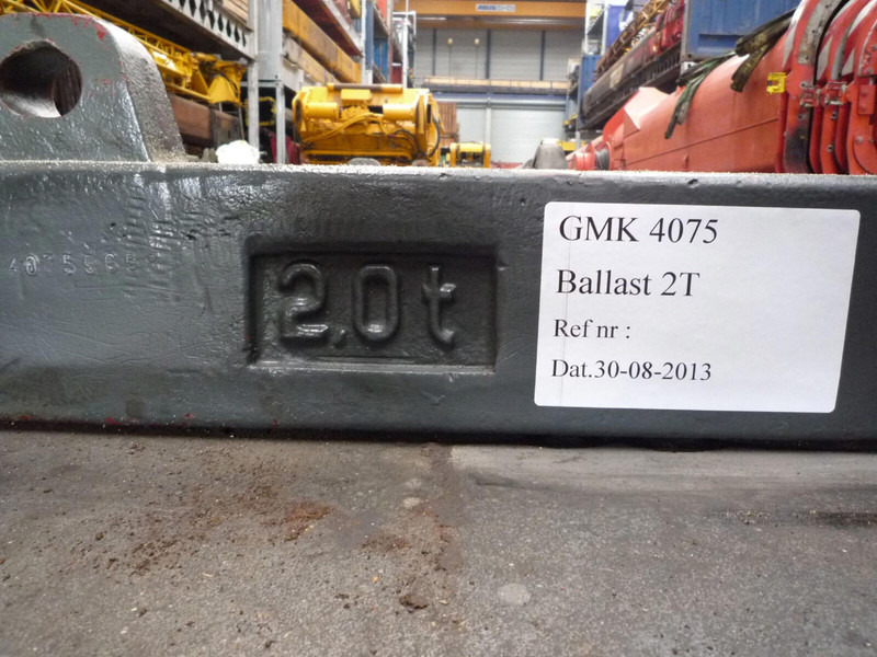Counterweight for Construction machinery Grove Grove GMK 4075 counterweight 2,0 ton: picture 3