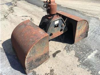 Clamshell bucket for Construction machinery MORIN FRERES 700mm - ouverture 1600mm - rotator: picture 1