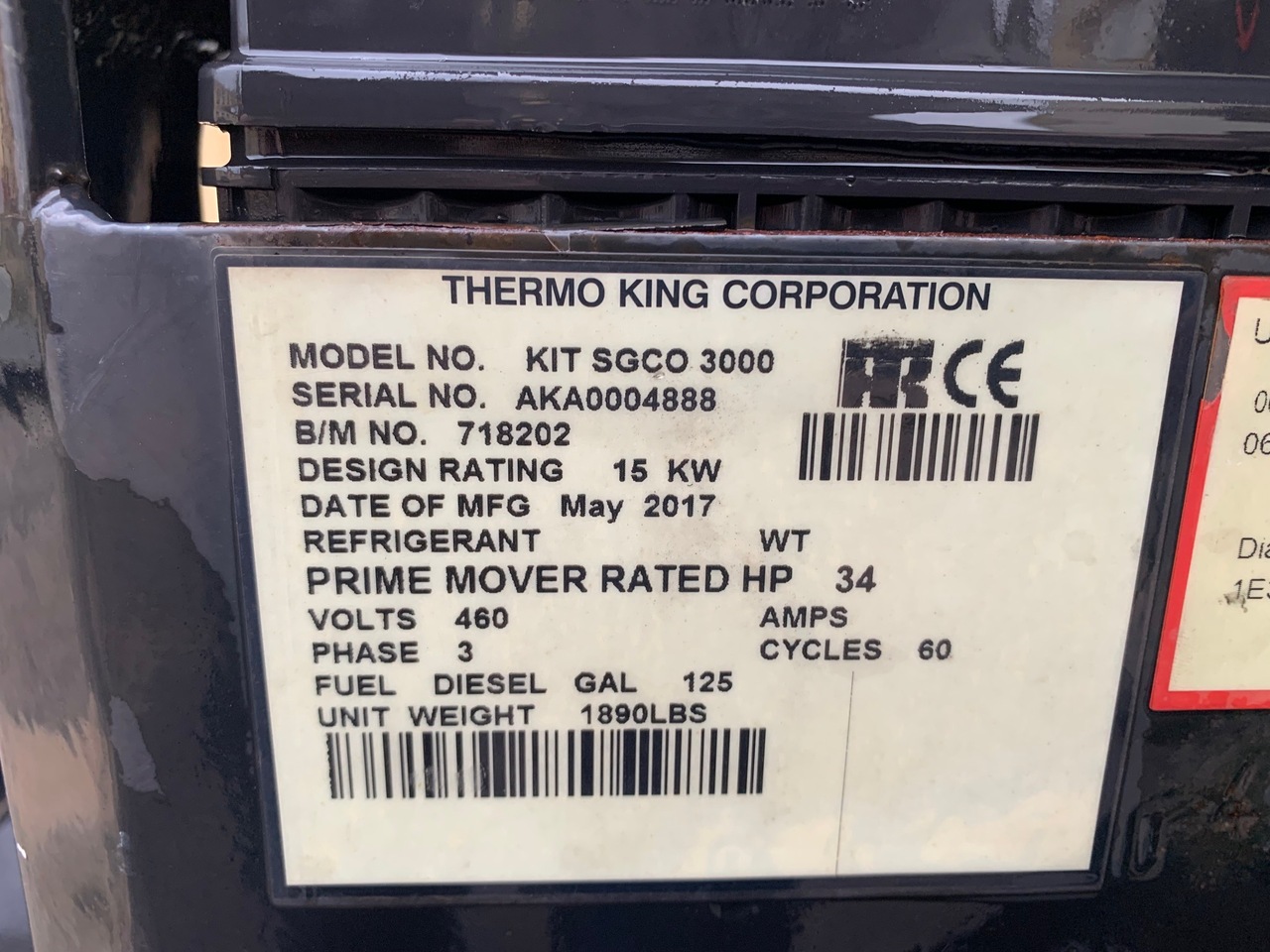 Refrigerator unit for Shipping container THERMO KING SG 3000: picture 5
