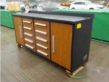 Construction equipment 2020 7' Work Bench, Tool Cabinet, 10 Drawers, 2 Cabinets: picture 1