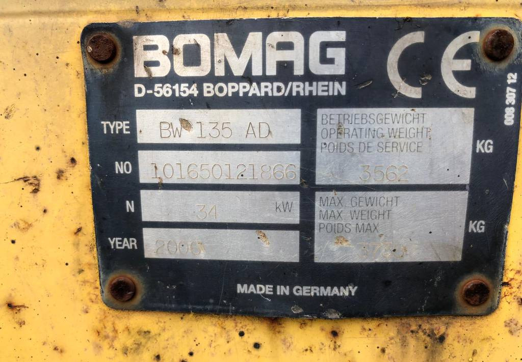 Roller Bomag BW 135 AD FOR PARTS: picture 5
