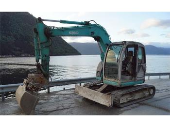Kobelco SK70SR Excavator w/ rubber belts and 2 buckets  - Crawler excavator