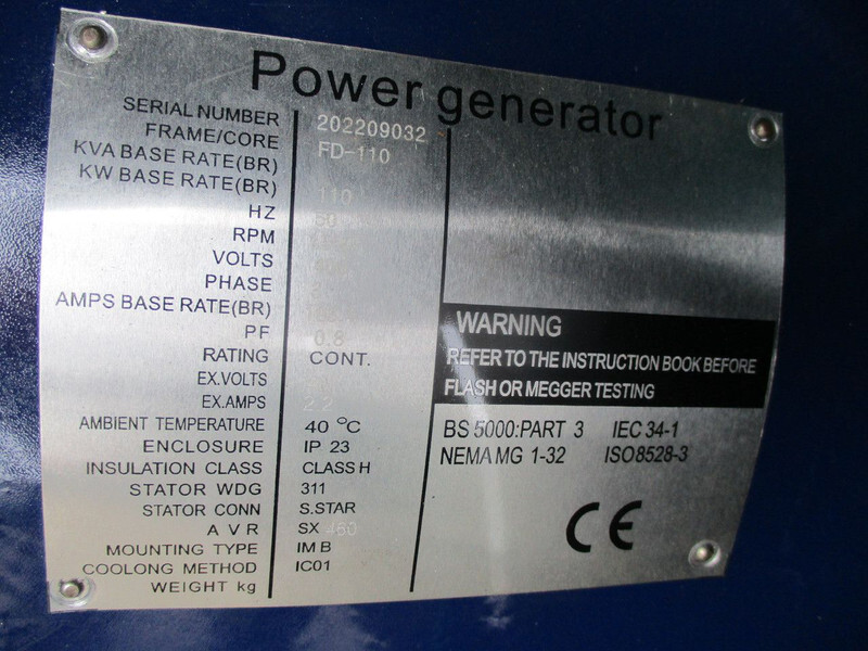New Generator set Diversen Fuji Galaxy FD-110 , New Diesel generator , 110 KVA , 3 Phase , 5 pieces in stock: picture 12