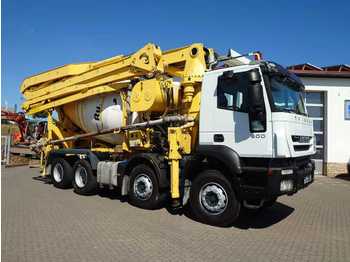 Concrete mixer truck Iveco Trakker 500 8x4 PuMi 8m³ Trommel/32m Pumpe Cifa: picture 1