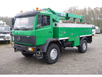 Truck with aerial platform Mercedes 1317AK 4x4 Falck Schmidt manlift 13 m: picture 1