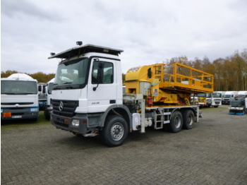 Truck with aerial platform Mercedes Actros 2636K 6x4 AMV manlift working platform rolling rig tunnel: picture 1