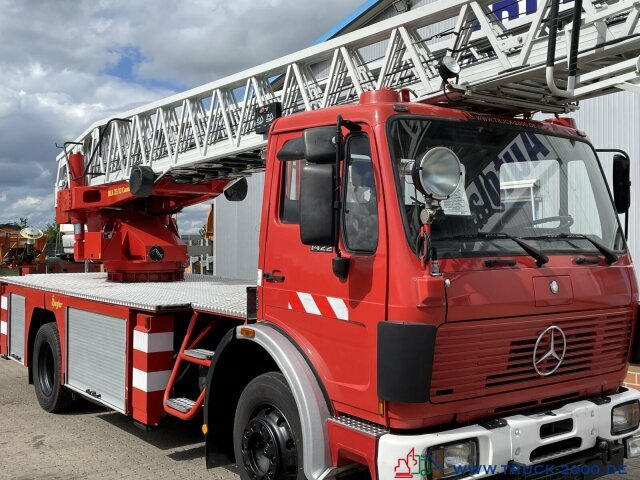 Truck with aerial platform Mercedes-Benz 1422NG Ziegler Feuerwehr Leiter 30m Rettungskorb: picture 5