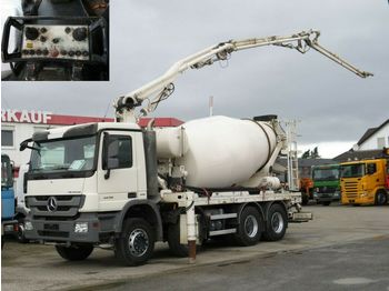 Concrete pump truck Mercedes-Benz Actros 3236 B 8x4 Betonpumpe Pumi 21m 1844h Deut: picture 1