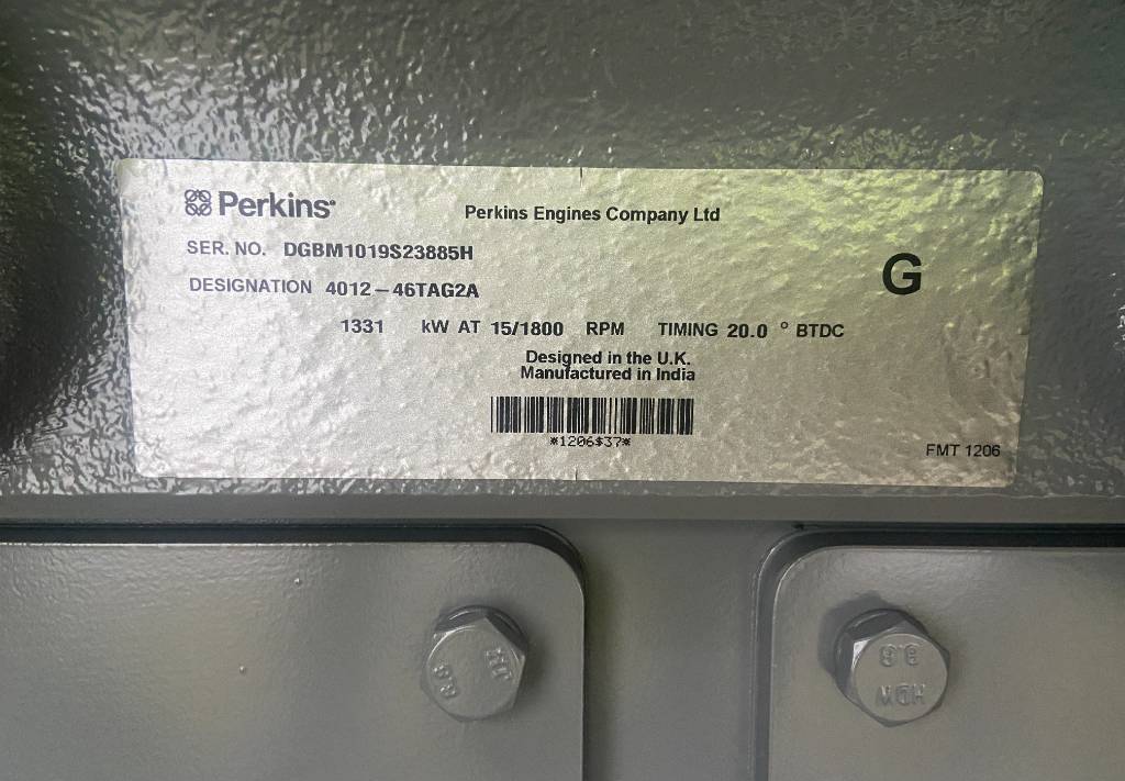 Generator set Perkins 4012-46TAG2A - 1.650 kVA Generator - DPX-19823-O: picture 5
