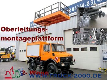 Mobile crane UNIMOG 424 4x4 Zweiwege Hubarbeitsbühne Strom/Oberleitg: picture 1