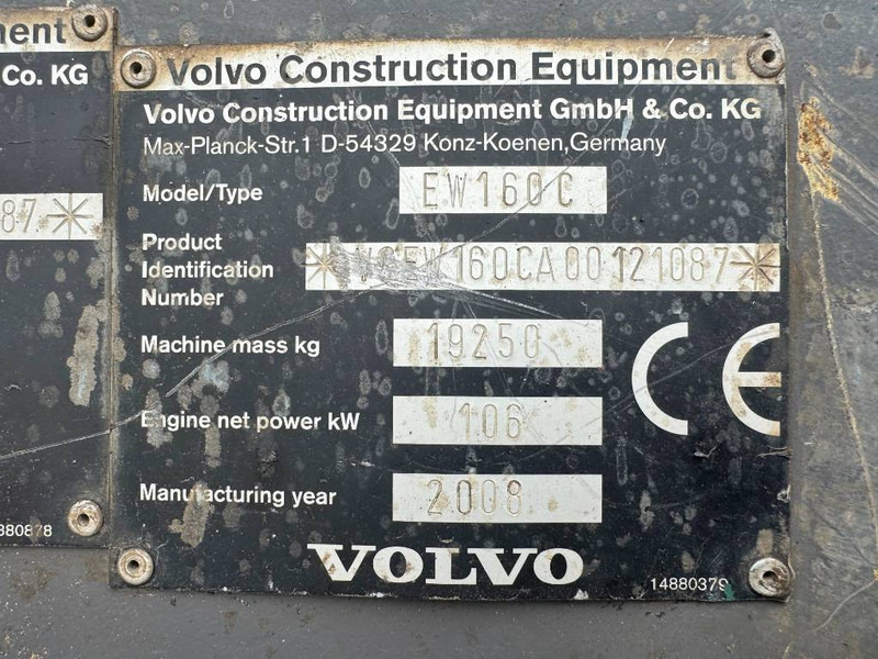 Waste/ Industry handler for transportation of garbage Volvo EW160C - German Machine / CE + EPA: picture 20