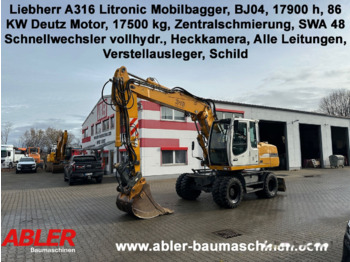 Liebherr A316 Mobilbagger SWA48 Zentralschmierung Alle Leitungen - Wheel excavator