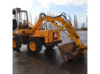  Mecalac 8CX Wheeled Excavator, QH, Piped, Aux. Piping, Bucket c/w 3 Piece Offset Boom (Does not Conform to CE Standards Safety Defect - Missing Seatbelt) - 0278 - Wheel excavator