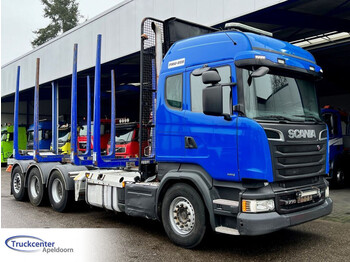 Forestry trailer Scania R730 V8 8x4 Big axles, Retarder, PTO, Highline: picture 1