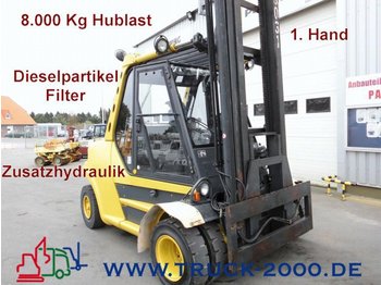 Diesel forklift Linde H80D / 900 8T Zusatzhydraulik Mast 3,80 m- 5.60m: picture 1