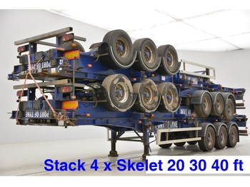 SDC Stack 4 x skelet: 20-30-40 ft - Container transporter/ Swap body semi-trailer
