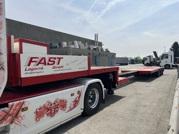 Low loader semi-trailer for transportation of heavy machinery DOLL 3 Achs Semi,  Ausziehbar 6 Meter, Tele , 3 Achsen Zwangsgelenkt: picture 1