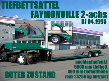 Low loader semi-trailer for transportation of heavy machinery FAYMONVILLE TIEFBETTSATTEL 5,50 m tiefbett 40 cm: picture 1