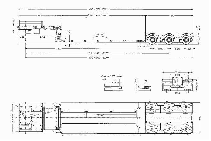New Low loader semi-trailer Faymonville 3-Achs-Tiefbett mit Pendelachsen: picture 8