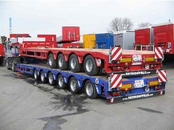Low loader semi-trailer for transportation of heavy machinery Faymonville 6-Achs-Satteltieflader - 2x teleskopierbar: picture 1