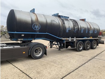 Tanker semi-trailer Fruehauf 31.075 Liters - BITUMEN - 1 COMPARTIMENT - 3 AXLES F - STEEL SPRING / SUPS. LAMES / BLATTFEDERUNG / BALLIESTAS: picture 1