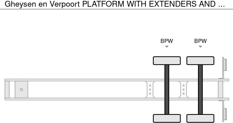 Low loader semi-trailer Gheysen en Verpoort PLATFORM WITH EXTENDERS AND LEAF SUSPENSION: picture 10
