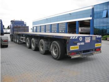 Dropside/ Flatbed semi-trailer for transportation of heavy machinery Goldhofer 4-Achsen: picture 1