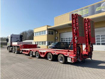 Low loader semi-trailer HRD 4(2+2)-Achs-Tele-Semi-2 P.Radmulden-hydr. Rampen: picture 1