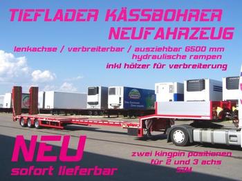 New Low loader semi-trailer for transportation of heavy machinery Kässbohrer LB3E / verbreiterbar /lenkachse / 6,5 m AZB: picture 1