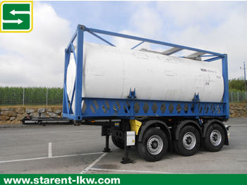 Tanker semi-trailer Krone Containerchassis, 24.000 Liter Tank, 20 Fuß, BPW: picture 1