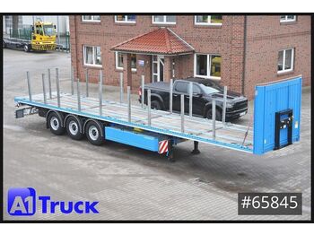 Dropside/ Flatbed semi-trailer Krone Plattform, Twistlock, Steckrungen, Hartholzboden: picture 1