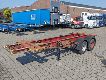 Container transporter/ Swap body semi-trailer Krone SZC 20FT - 2-Assen ROR - STEEL Suspension - DOUBLE tires - DrumBrakes (O1869): picture 2