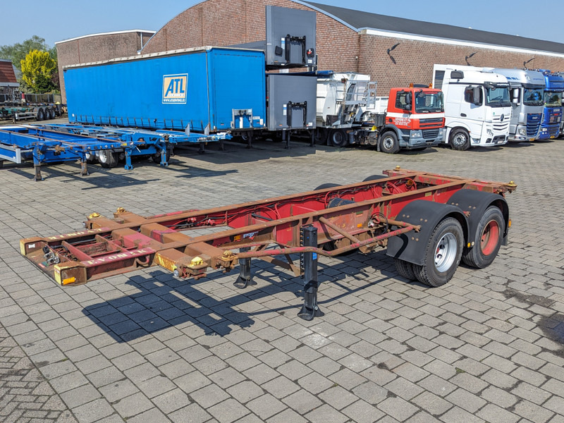 Container transporter/ Swap body semi-trailer Krone SZC 20FT - 2-Assen ROR - STEEL Suspension - DOUBLE tires - DrumBrakes (O1869): picture 2