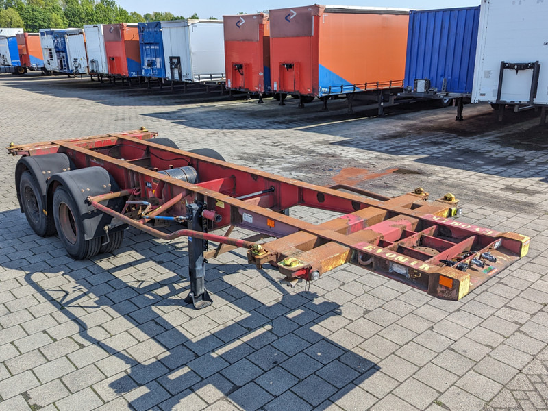 Container transporter/ Swap body semi-trailer Krone SZC 20FT - 2-Assen ROR - STEEL Suspension - DOUBLE tires - DrumBrakes (O1869): picture 3
