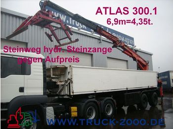 Semi-trailer LANGENDORF Stein/Baustoff+Heck Kran ATLAS 300.1 Bj.1999: picture 1