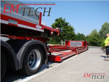 EMTECH Hydrauliczna łabędzia szyja, osie skrętne hydraulicznie, zawiesz - Low loader semi-trailer