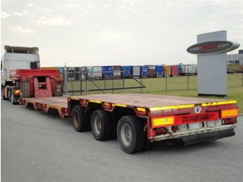Goldhofer Tiefbett + ausziehbar + radmulden  - Low loader semi-trailer
