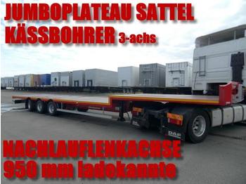 Kässbohrer JB JUMBO PLATEAU / rungentaschen lenkachse - Low loader semi-trailer