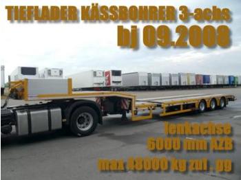 Kässbohrer LB3E TIEFLADER AZB 6 m / verbreiterbar / 48 toGG - Low loader semi-trailer