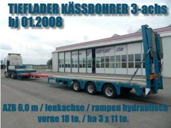 Kässbohrer LB3E TIEFLADER AZB 6 m / verbreiterbar + rampen - Low loader semi-trailer