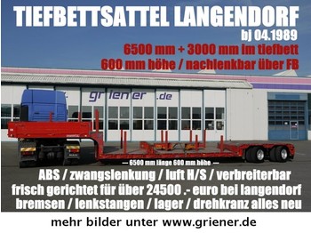 Langendorf SATBVL 20/26 TIEFBETTSATTEL 6500 mm 100% ok !!! - Low loader semi-trailer