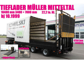 Müller-Mitteltal TS2/IDEAL FÜR STAPLER und bühnentransport /RAMPE  - Low loader semi-trailer