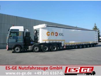 Low loader semi-trailer Meusburger 6-Achs-Satteltieflader mit Planenaufbau: picture 1