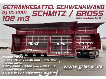 Beverage semi-trailer Schmitz Cargobull JUMBO /GETRÄNKE SCHWENKWAND BPW 102 M3 !!!!!!!!!: picture 1