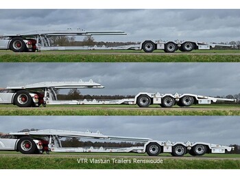Autotransporter semi-trailer Vlastuin VTR Trailer |Truck low loader | Hydro extension | Steer/lift axle | Alcoa rims |: picture 1