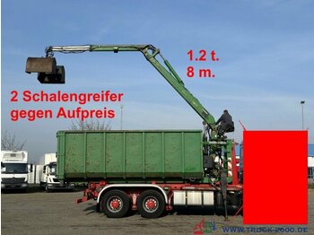 Roll-off container, Crane truck Abrollcontainer 23 m³ + Kran Hiab F 95S 1.2t 8m: picture 1