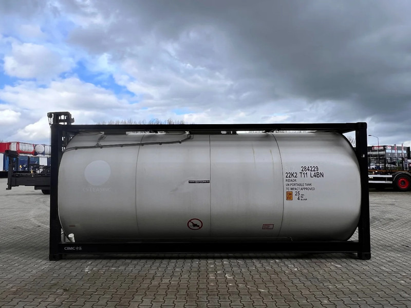 New Storage tank CIMC tankcontainers TOP: ONE WAY/NEW 20FT ISO tankcontainer, 25.000L/1-comp., L4BN, UN Portable, T11, steam heating, bottom discharge, more availabl: picture 14