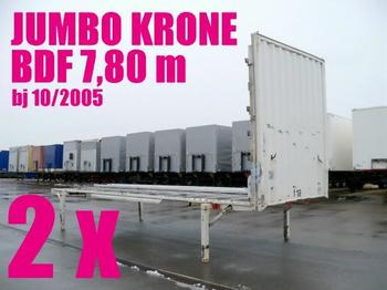 Krone WECHSELBRÜCKE PLATEAU JUMBO 7,80 2 x - Dropside/ Flatbed trailer